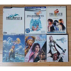 Final Fantasy Official Strategy Guides Lot of 6 - Tactics Advance, X-2, VIII Etc